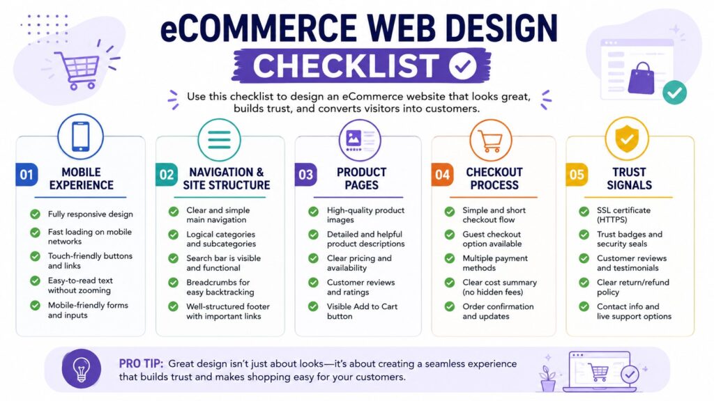 Visual 2: High-Converting vs. Poor Product Page Comparison Concept: Side-by-side annotated comparison of a strong vs. weak product page Placement: Within the Product Pages section Alt text: Side-by-side comparison of a high-converting eCommerce product page versus a poorly designed one