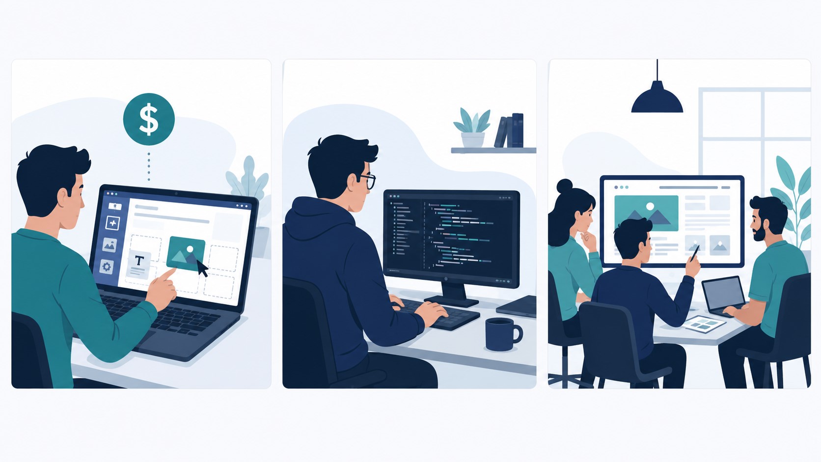 Web Design Workflow Triptych